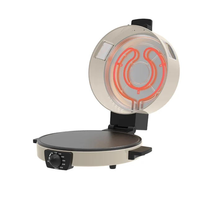 ⁦صانعة بيتزا وخبز عربي من كولن بقطر 30 سم وقدرة 1800 واط لتحضير سريع ومتساوٍ مع تصميم عملي باللون الأبيض. 800109003⁩ - الصورة ⁦2⁩