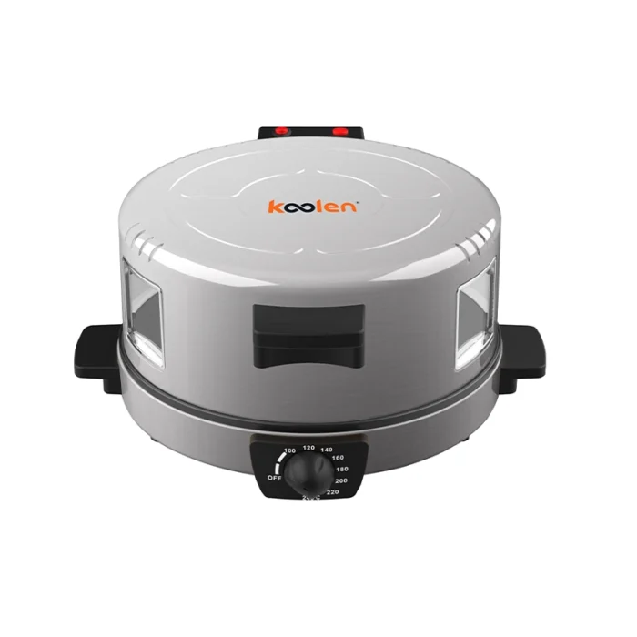 800109004 صانعة بيتزا وخبز عربي من كولن بقطر 30 سم وقدرة 1800 واط لتحضير سريع ومتساوٍ مع تصميم عملي باللون سلفر 800109004 - الصورة 1