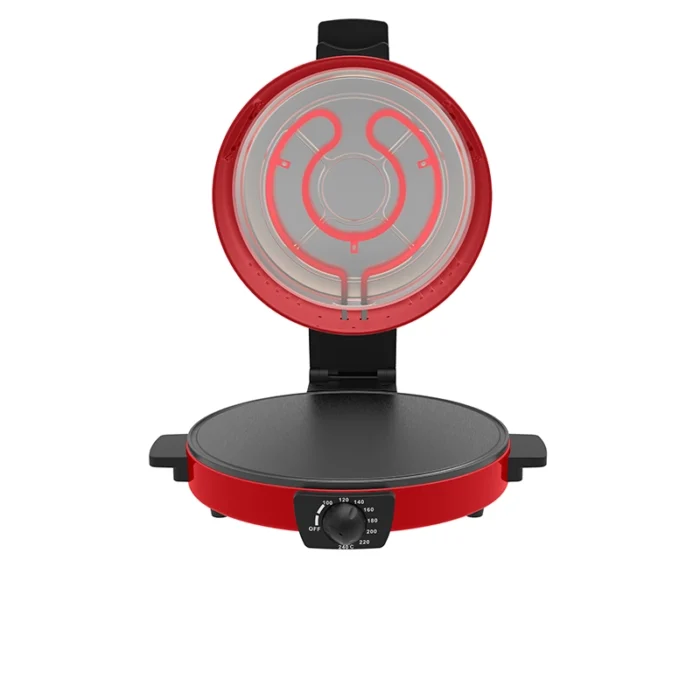⁦صانعة بيتزا وخبز عربي من كولن بقطر 30 سم وقدرة 1800 واط لتحضير سريع ومتساوٍ مع تصميم عملي باللون الاحمر 800109005⁩ - الصورة ⁦3⁩