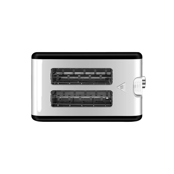 ⁦محمصة خبز مزدوجة من الستانلس ستيل – 930 واط – لون أسود فخم موديل 800104016⁩ - الصورة ⁦2⁩