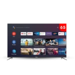 شاشة دانسات 65 بوصة QLED بدقة 4K UHD بتردد 120 هرتز نظام تشغيل Google TV ودعم HDR10 مع رسيفر داخلي موديل DTD65QLED120HZ