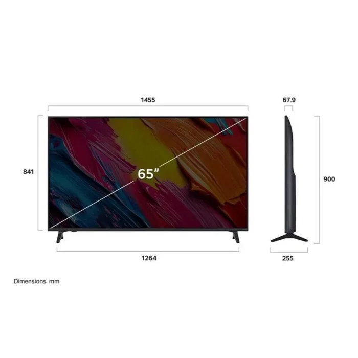 ⁦شاشة إل جي كيو نيد 65 بوصة سمارت بدقة 4K تردد 60 هرتز مع ريموت ماجيك ذكاء اصطناعي ، نظام تشغيل WebOs⁩ - الصورة ⁦5⁩