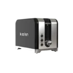 محمصة خبز مزدوجة من الستانلس ستيل – 930 واط – لون أسود فخم موديل 800104016 - الصورة 3