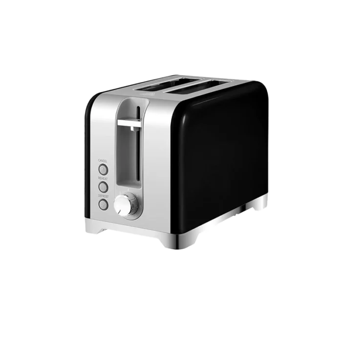 ⁦محمصة خبز مزدوجة من الستانلس ستيل – 930 واط – لون أسود فخم موديل 800104016⁩ - الصورة ⁦5⁩