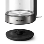 ⁦غلاية مياه فيليبس 2200 واط ،زجاج، ، سعة 1.7 لتر ، قاعدة دوارة 360 درجة ، وحدة التحكم من Strix ، فلتر قابل للإزالة ، فتحة لتخزين السلك  HD933981⁩ - الصورة ⁦4⁩