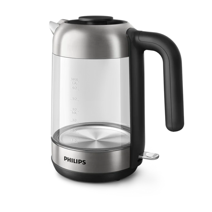 ⁦غلاية مياه فيليبس 2200 واط ،زجاج، ، سعة 1.7 لتر ، قاعدة دوارة 360 درجة ، وحدة التحكم من Strix ، فلتر قابل للإزالة ، فتحة لتخزين السلك  HD933981⁩ - الصورة ⁦6⁩