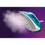 ⁦كاوية فيليبس بخار 2100 واط ، سعة 300 مل،  قاعدة سيراميك غير لاصقة، مانع تقطير ، لون ازرق DST301126⁩ - الصورة ⁦4⁩