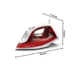 كاوية فيليبس بخار 2000 واط ، سعة 250 مل، قاعدة غير لاصقة، مانع تقطير ، لون أحمر DST201046 - الصورة 11