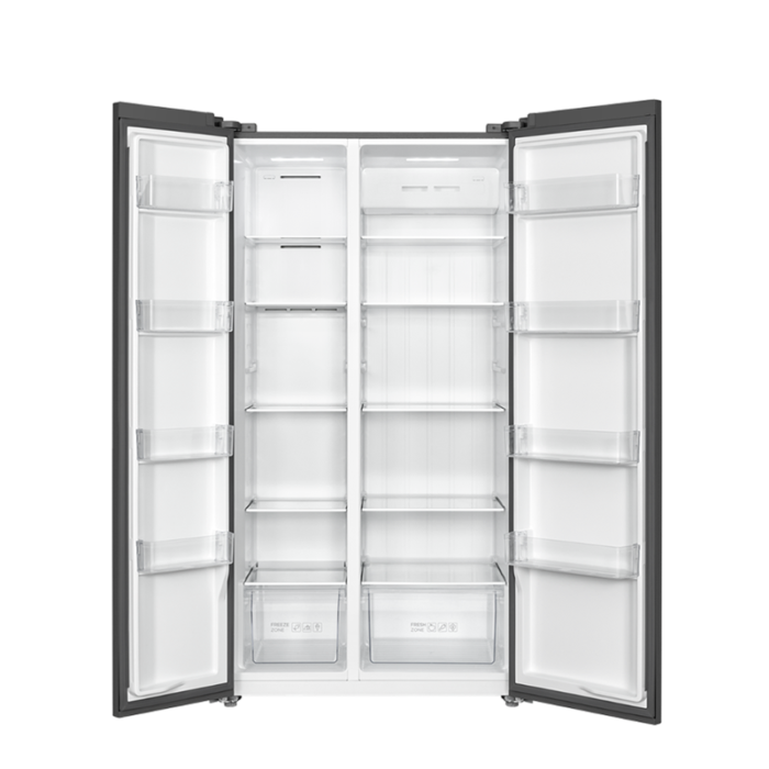 ⁦ثلاجة TCL دولابي بابين 21.6 قدم – 612 لتر – انفرتر – فضي Inox – موديل P790SBSS⁩ - الصورة ⁦2⁩