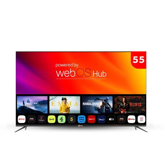 ⁦شاشة دانسات ضد الكسر 55 بوصة سمارت 4K ,نظام تشغيل WebOS , ريسيفر داخلي , حامل جداري , موديل  , ماجيك ريموتDTD55UWS DG⁩ - الصورة ⁦1⁩