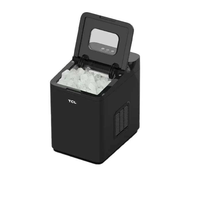 ⁦ماكينة صنع الثلج TCL منزلية – إنتاج 10-12 كجم يوميًا – 9 مكعبات في الدورة – لون أسود GSN-Z6BB⁩ - الصورة ⁦7⁩
