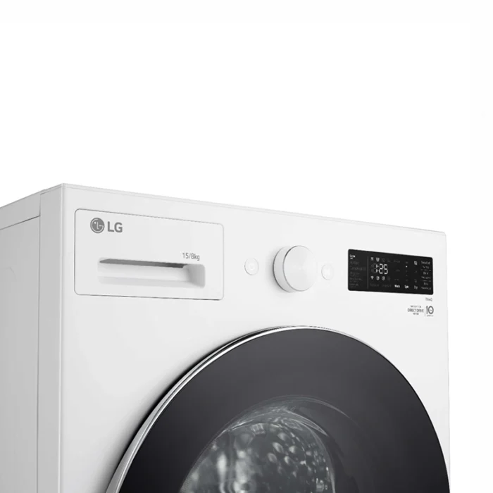 ⁦غسالة ونشافة إل جي أمامية 15 كغ غسيل / 8 كغ تنشيف أبيض – AI DD + TurboWash 360°⁩ - الصورة ⁦3⁩