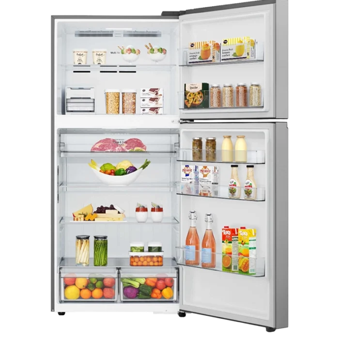 ⁦ثلاجة إل جي فريزر علوي 21.6 قدم – إنفرتر – LinearCooling – DoorCooling⁺ – فضي LT23CBBSIV⁩ - الصورة ⁦3⁩