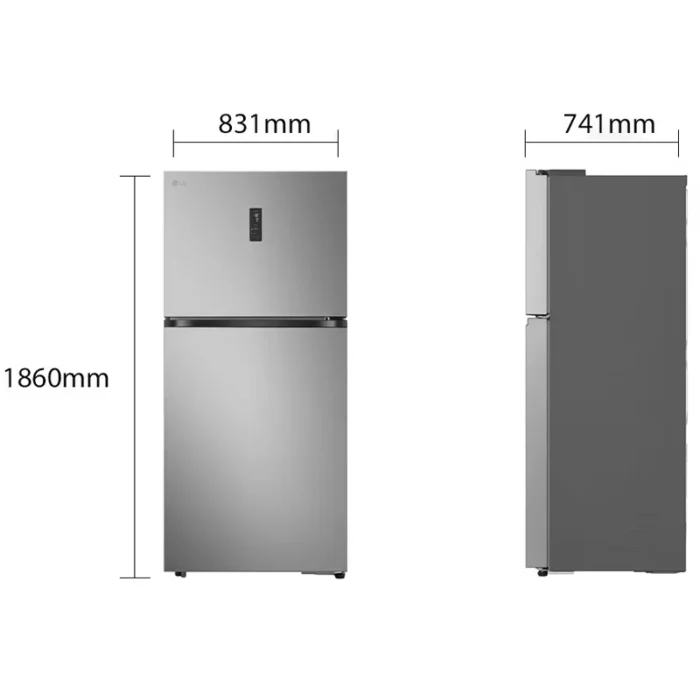 ⁦ثلاجة إل جي بابين 21.6 قدم – إنفرتر – LinearCooling – واي فاي – فضي – موديل LT23HBHSIV⁩ - الصورة ⁦6⁩