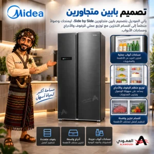 ثلاجة ميديا 21.1 قدم 569 لتر بابين متجاورين ذكية – MDRS791MYU46D 2 Untitled 2 5