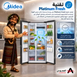 ثلاجة ميديا 21.1 قدم 569 لتر بابين متجاورين ذكية – MDRS791MYU46D 4 Untitled 4 6