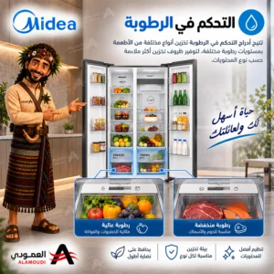 ثلاجة ميديا 21.1 قدم 569 لتر بابين متجاورين ذكية – MDRS791MYU46D 5 Untitled 5 5