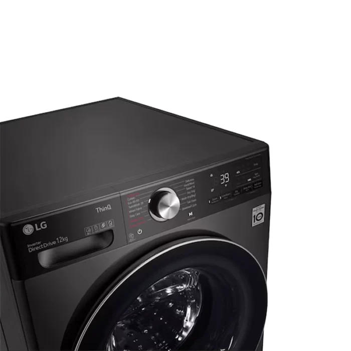 ⁦غسالة إل جي أوتوماتيك أمامية 12 كغ أسود استيل – LG Vivace AI DD + TurboWash + Steam+⁩ - الصورة ⁦3⁩