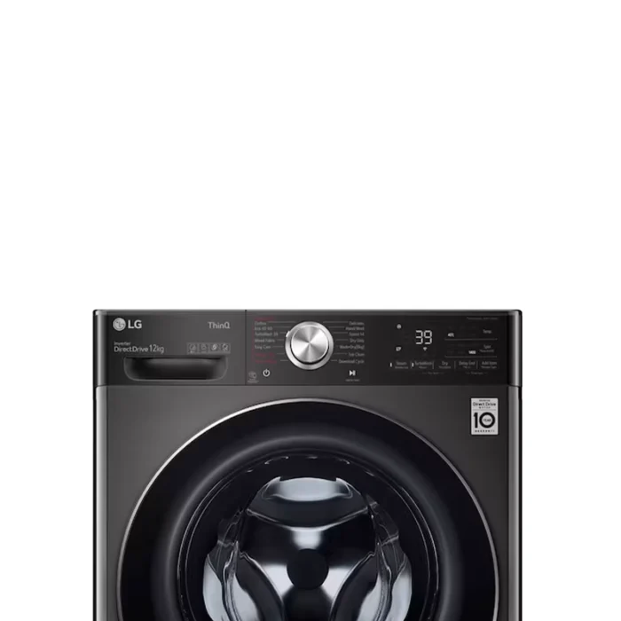 ⁦غسالة إل جي أوتوماتيك أمامية 12 كغ أسود استيل – LG Vivace AI DD + TurboWash + Steam+⁩ - الصورة ⁦4⁩
