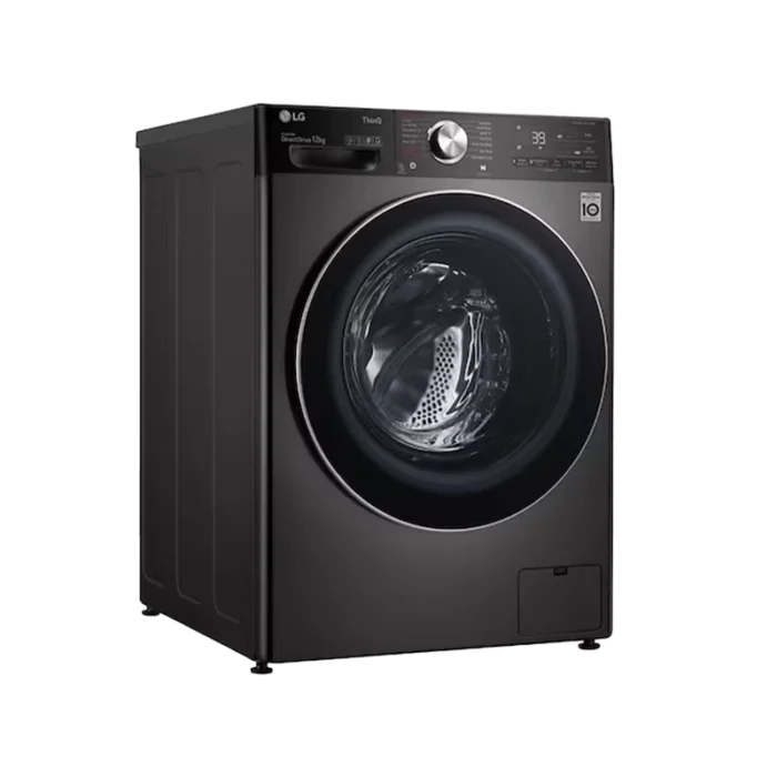 ⁦غسالة إل جي أوتوماتيك أمامية 12 كغ أسود استيل – LG Vivace AI DD + TurboWash + Steam+⁩ - الصورة ⁦7⁩