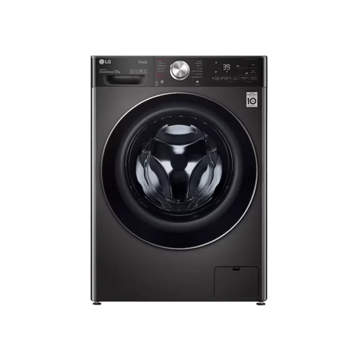⁦غسالة إل جي أوتوماتيك أمامية 12 كغ أسود استيل – LG Vivace AI DD + TurboWash + Steam+⁩ - الصورة ⁦1⁩