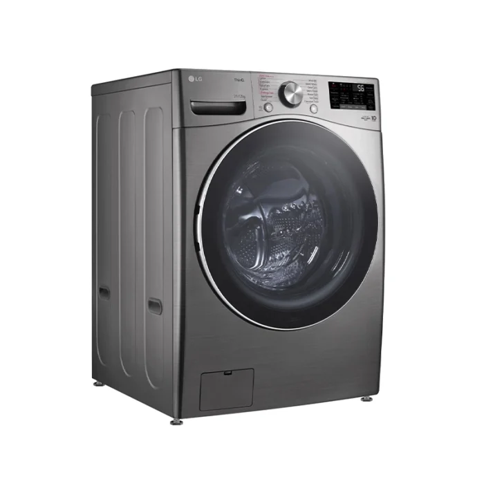 ⁦غسالة ونشافة إل جي أمامية 21 كغ غسيل / 12 كغ تنشيف فضي – WS2112XMT⁩ - الصورة ⁦2⁩