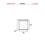 ⁦ثلاجة Z.Trust ميني 1.6 قدم – استيل – موديل ZRF46SH⁩ - الصورة ⁦6⁩