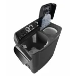 ⁦غسالة إل جي حوضين 8 كغ أسود – LG WTT0807OM (صنع في الهند)⁩ - الصورة ⁦3⁩