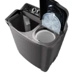 ⁦غسالة إل جي حوضين 8 كغ أسود – LG WTT0807OM (صنع في الهند)⁩ - الصورة ⁦5⁩