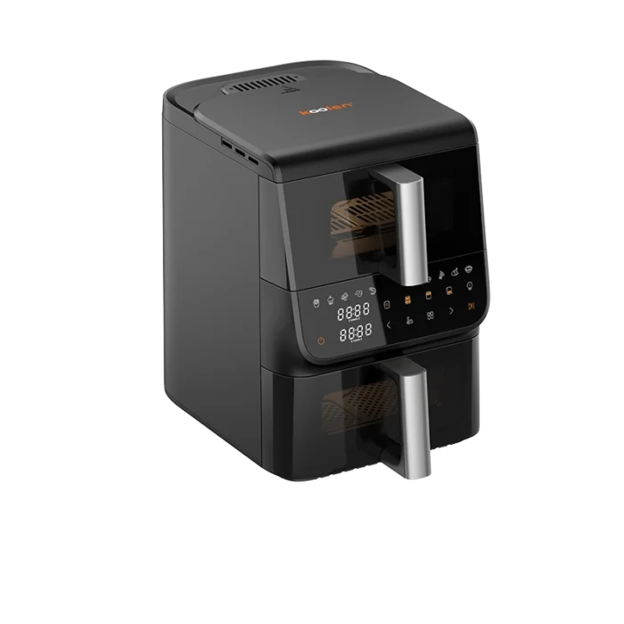 ⁦قلاية هوائية كولين 10 لتر بسلتين – 2500 واط – شاشة لمس – أسود – 816102024⁩ - الصورة ⁦1⁩