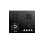 موقد بلت إن بولم 60 سم سيراميك أسود – 3 غاز + 1 شعلة دبل – إيطالي