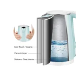 ⁦غلاية كهربائية ميديا 1.7 لتر أخضر – 2200 واط - MKHJ1705G⁩ - الصورة ⁦3⁩