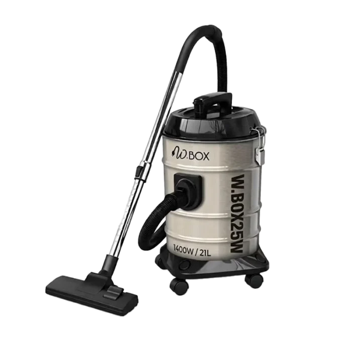 ⁦مكنسة برميل W.BOX سعة 21 لتر – 1400 واط – أوف وايت – RM-DVC21A⁩ - الصورة ⁦1⁩