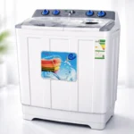 ⁦غسالة W.BOX حوضين 13 كجم – أبيض/رمادي – WB15TTW⁩ - الصورة ⁦2⁩