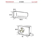 ⁦مكيف ز.ترست جداري 18500 وحدة – بارد ZC18CO⁩ - الصورة ⁦2⁩