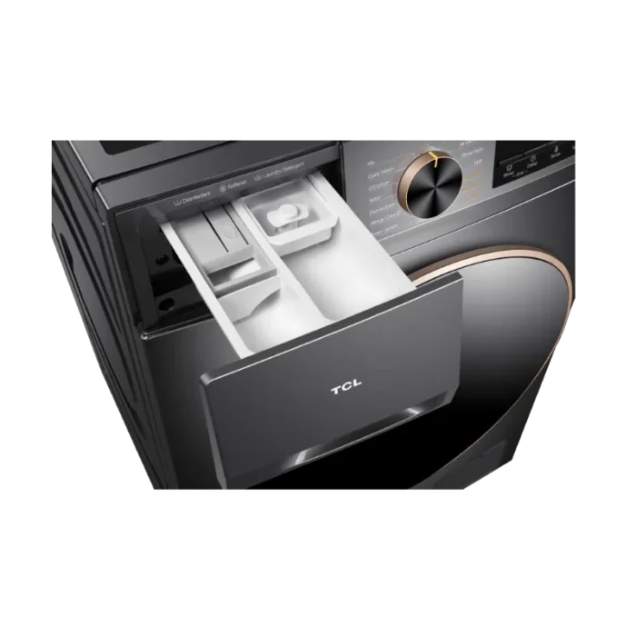 ⁦غسالة TCL تحميل أمامي 10 كيلو – Direct Drive إنفرتر رمادي TWW-C100BD12XG⁩ - الصورة ⁦4⁩