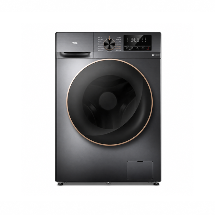 ⁦غسالة TCL تحميل أمامي 10 كيلو – Direct Drive إنفرتر رمادي TWW-C100BD12XG⁩ - الصورة ⁦1⁩