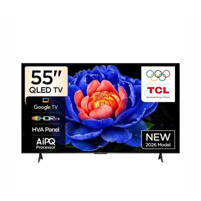 ⁦شاشة TCL QLED سمارت 55 بوصة 4K UHD – Google TV – Dolby Vision & Atmos – AiPQ – موديل 55T6D (موديل 2026)⁩ - الصورة ⁦1⁩