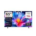 شاشة TCL سمارت 65 بوصة 4K UHD – Google TV – كروم كاست مدمج – تصميم بدون حواف – موديل 65P69L