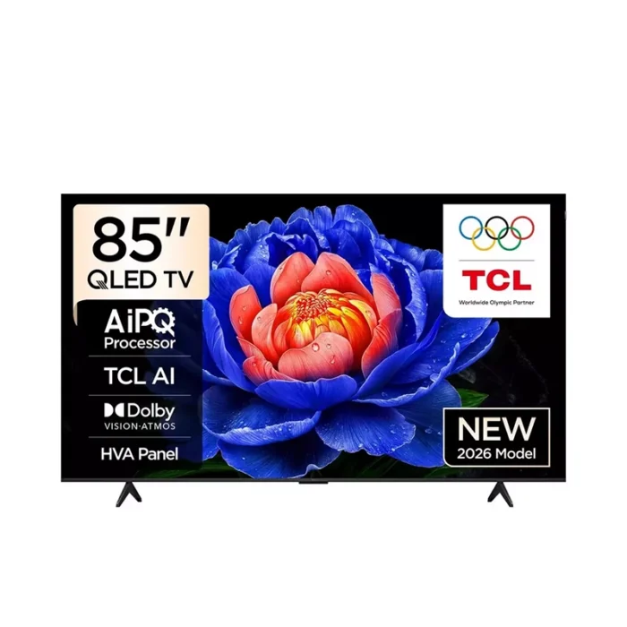 ⁦شاشة تي سي ال QLED ذكية 85 بوصة 4K UHD – Google TV – Dolby Atmos – موديل 85T6D⁩ - الصورة ⁦1⁩
