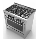 ⁦فرن جليم غاز 90×60 سم – 5 شعلات – مروحة – قلاية هوائية Air Fryer – باب ثلاثي الزجاج – HT967GIFSMFAF⁩ - الصورة ⁦3⁩