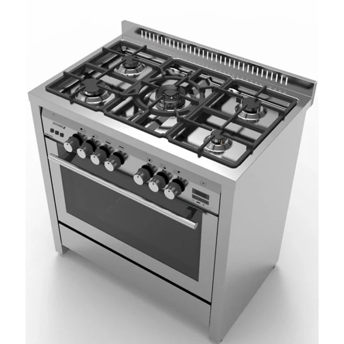 ⁦فرن جليم غاز 90×60 سم – 5 شعلات – مروحة – قلاية هوائية Air Fryer – باب ثلاثي الزجاج – HT967GIFSMFAF⁩ - الصورة ⁦3⁩