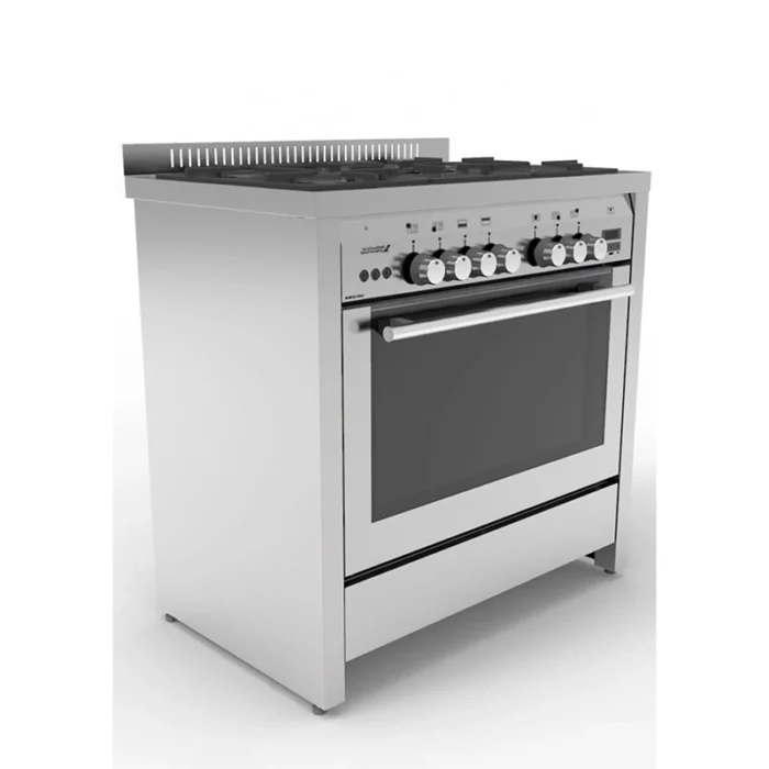 ⁦فرن جليم غاز 90×60 سم – 5 شعلات – مروحة – قلاية هوائية Air Fryer – باب ثلاثي الزجاج – HT967GIFSMFAF⁩ - الصورة ⁦5⁩