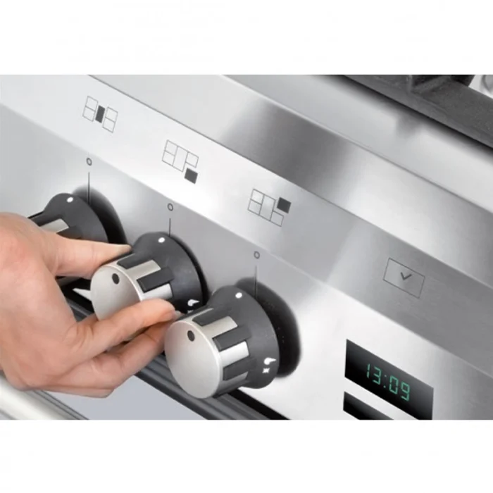⁦فرن جليم غاز 90×60 سم – 5 شعلات – مروحة – قلاية هوائية Air Fryer – باب ثلاثي الزجاج – HT967GIFSMFAF⁩ - الصورة ⁦2⁩