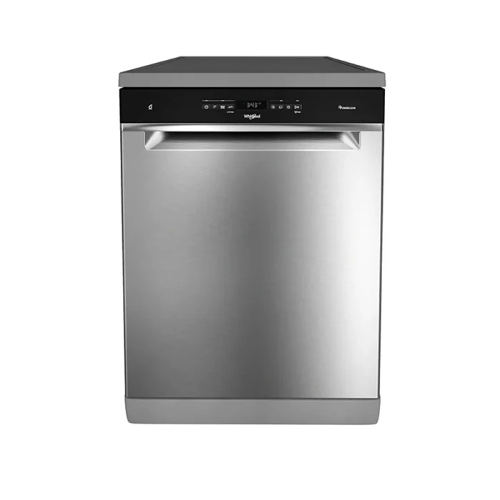 ⁦غسالة صحون ويرلبول 14 مكان – 10 برامج – 3 رفوف – تقنية الحاسة السادسة PowerClean – استيل – WFO3T133PLX⁩ - الصورة ⁦1⁩