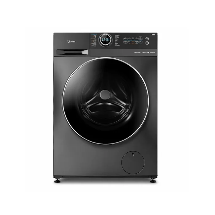 ⁦غسالة ونشافة ميديا تحميل أمامي MF200D80W1TSA – 8 كجم غسيل / 6 كجم تجفيف – 14 برنامج – تيتانيوم⁩ - الصورة ⁦1⁩