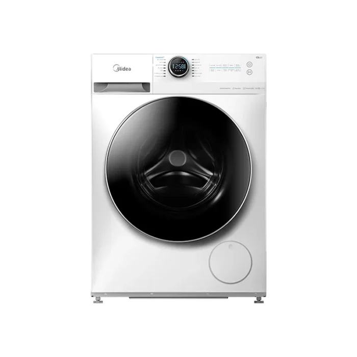 ⁦ميديا غسالة ونشافة تحميل أمامي MF200D80W1WSA – سعة 8 كجم غسيل / 6 كجم تجفيف – 14 برنامج – بخار – 1400 دورة – أبيض⁩ - الصورة ⁦1⁩