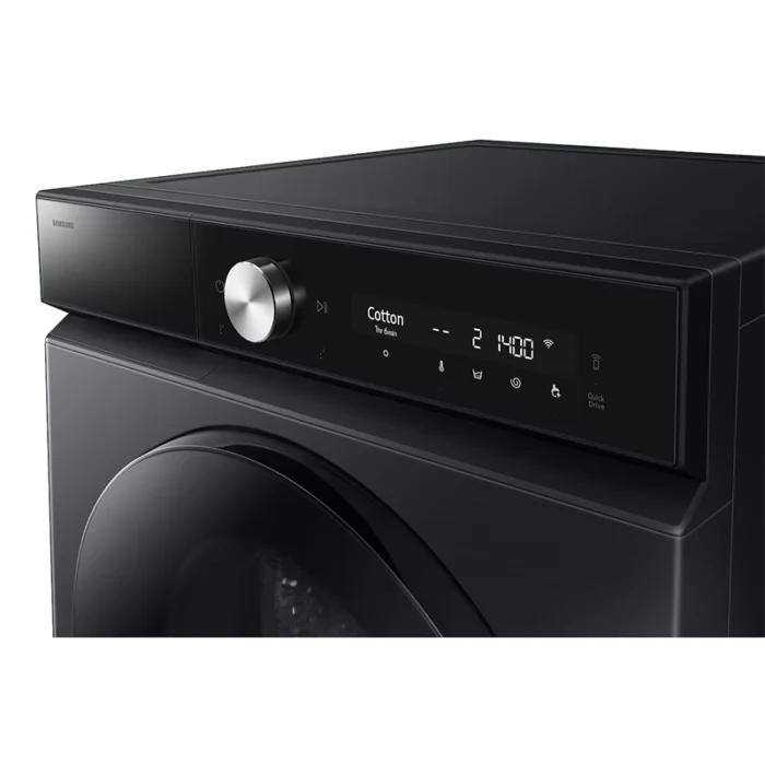 ⁦غسالة سامسونج تحميل أمامي 9 كجم – أسود – AI EcoBubble – QuickDrive – WiFi – بخار – 1400 دورة- WW90DB8U94GBYL⁩ - الصورة ⁦6⁩