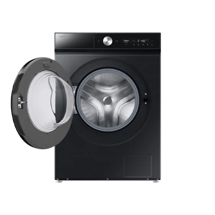 ⁦غسالة سامسونج تحميل أمامي 9 كجم – أسود – AI EcoBubble – QuickDrive – WiFi – بخار – 1400 دورة- WW90DB8U94GBYL⁩ - الصورة ⁦7⁩