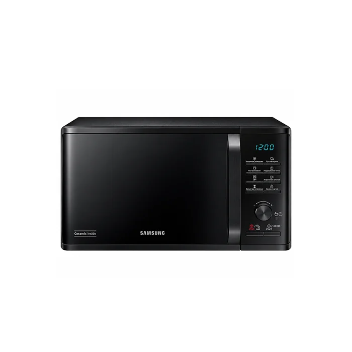 ⁦مايكروويف سامسونج 23 لتر 800 واط، Quick Defrost، Ceramic Inside، أسود – MS23K3515AK/ZA⁩ - الصورة ⁦1⁩